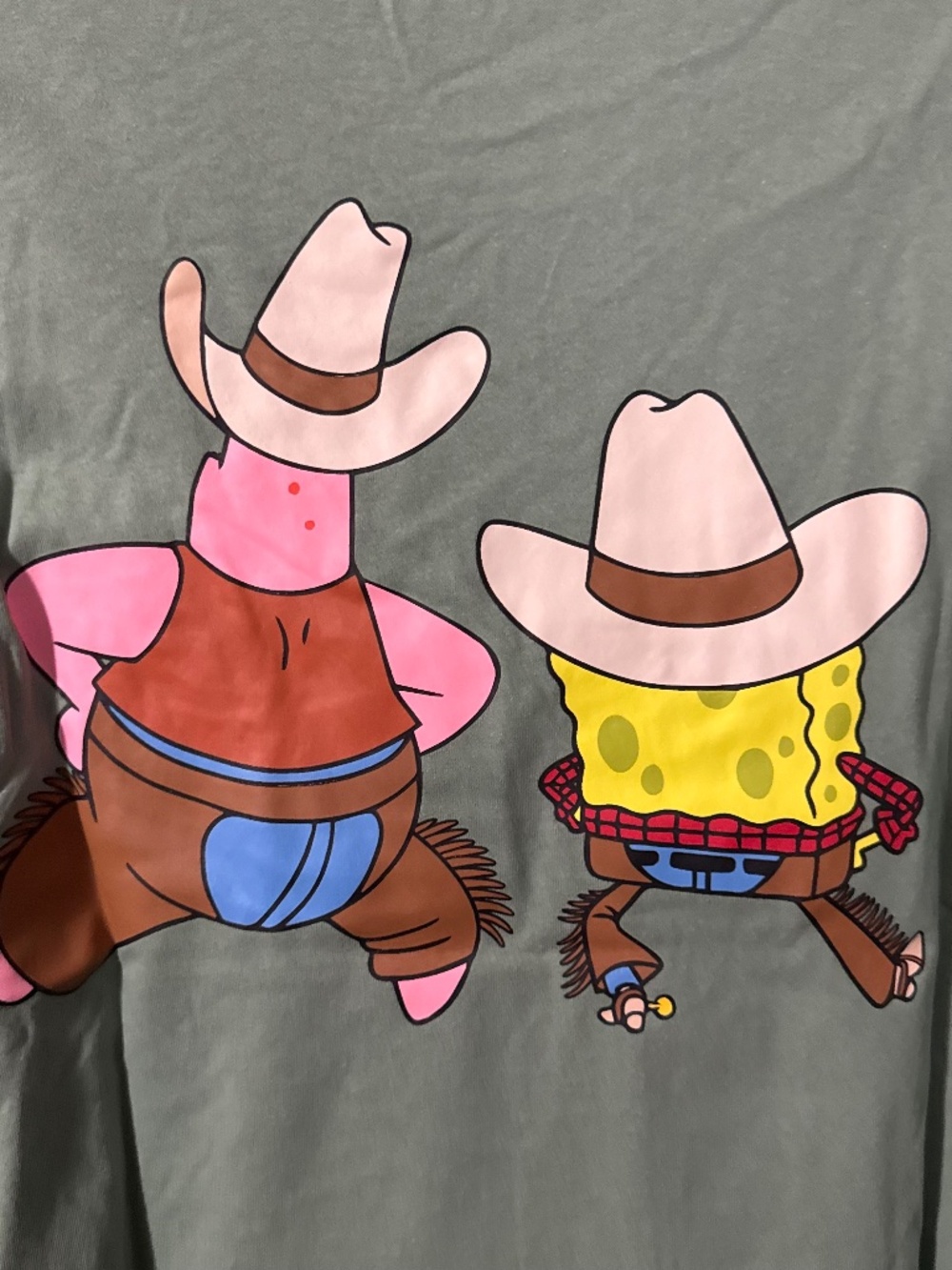 NWT Spongebob Cowboy Graphic Tee - Picture 6 of 6
